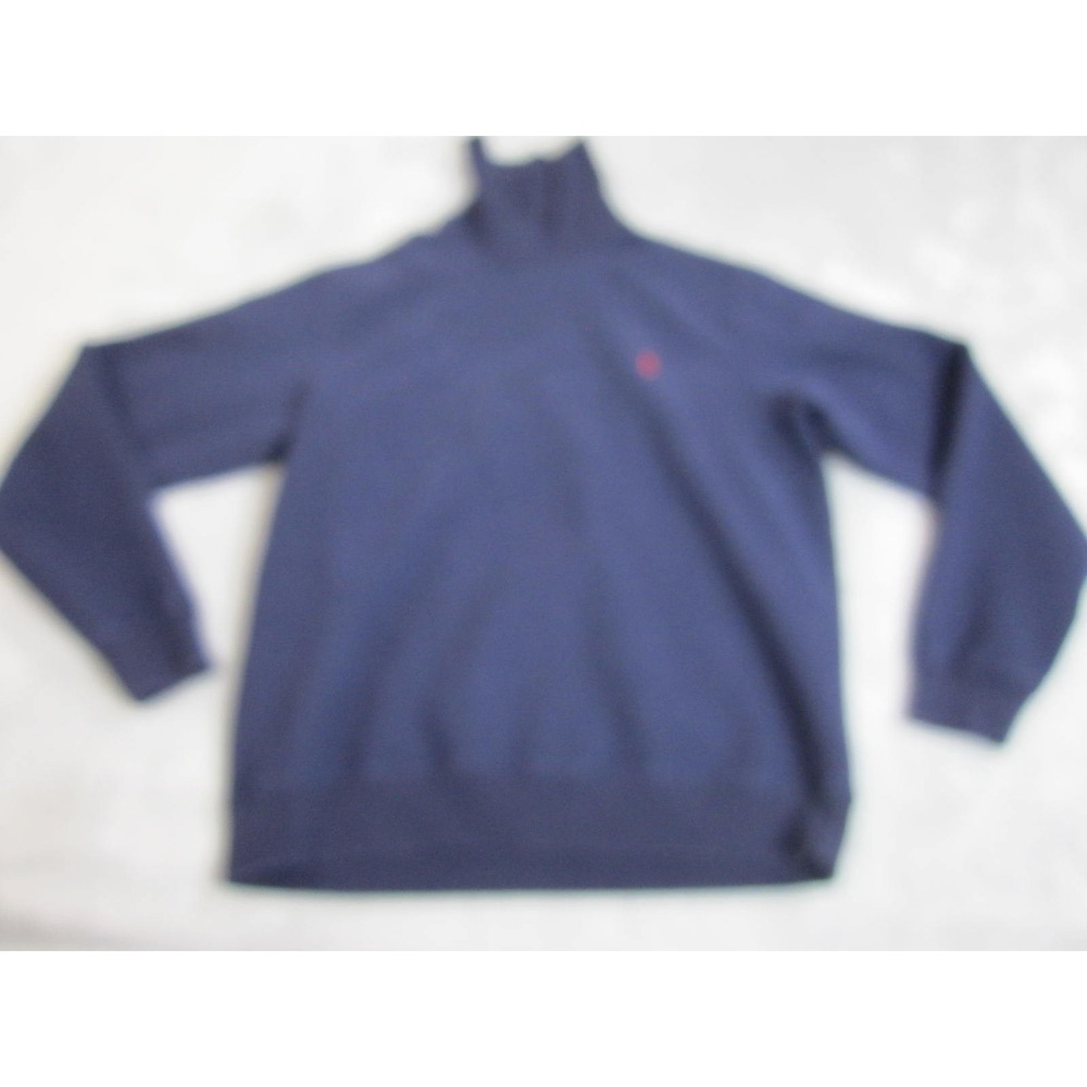 Vintage Polo Ralph Lauren Turtleneck Sweatshirt Mens M Navy Blue Pony Preppy
